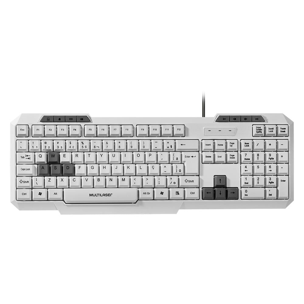 Teclado Gamer Multilaser Slim Branco - Tc267x [reembalado] Tc267x é boa?