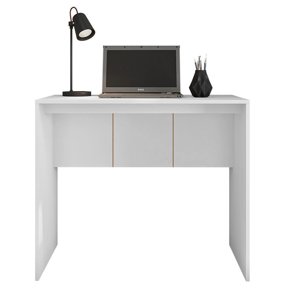 Mesa Para Computador Escritório 90 Cm Cubic Branco Caemmun