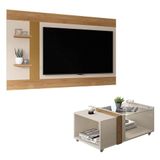 Conjunto Sala De Estar Painel Mesa Centro Discovery Caemmun