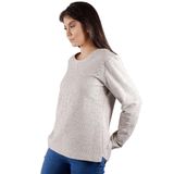 Blusa de Moletom Feminina Mescla Ecológica - ANIMI