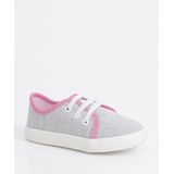 Tenis infantil para meninas Pimpolho cinza com rosa