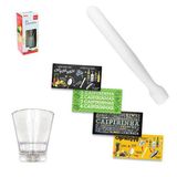Kit Caipirinha 3 Peças Com Copo De Vidro Vdc01001