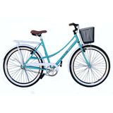 Bicicleta Caiçara Beach Brisa Aro 26 Vintage Retrô Azul/Branco - Ello Bike
