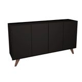 Balcão Multiuso Aparador Buffet 80x148,5x36cm Preto