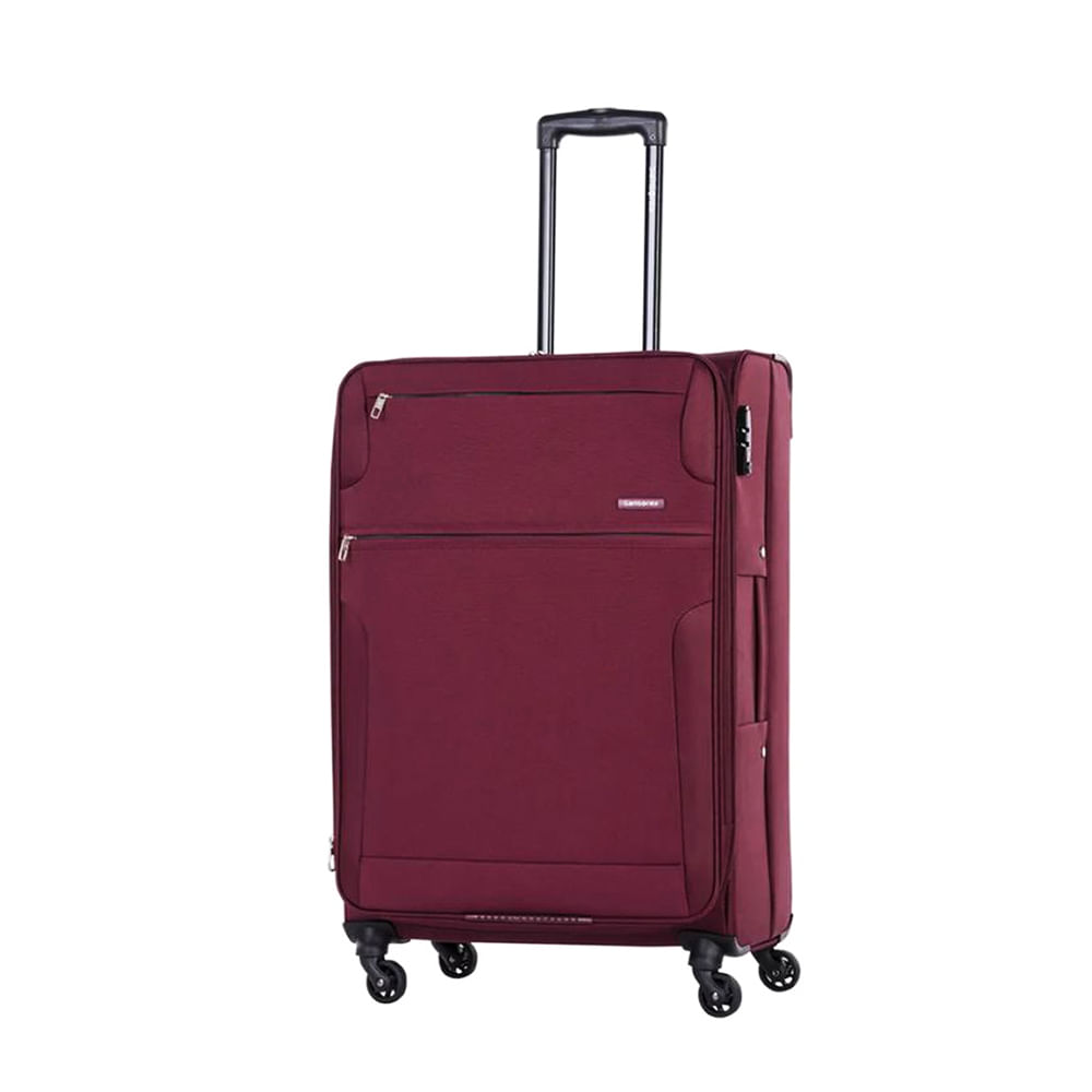 Mala De Viagem Grande Expansível Poliester Samsonite Bahia Cadeado Tsa E Rodas 360 Vinho