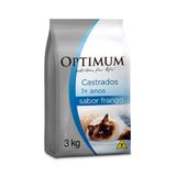 Ração Optimum Gatos Adultos Castrados Frango 3kg