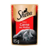 Ração Úmida Sheba Sachê Para Gatos Adultos Sabor Carne 85g