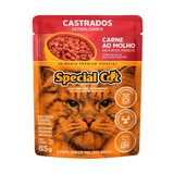 Ração Úmida Special Cat Sachê Para Gatos Castrados Sabor Carne 85g