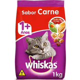Ração Whiskas Gatos Adultos Carne 1kg
