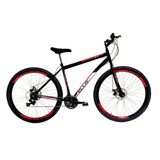 Bicicleta Aro 29 Freio a Disco 21M. Velox Preto/Vermelho - Ello Bike