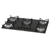 Cooktop A Gás 5 Bocas Fischer Mesa De Vidro - 1642-6985