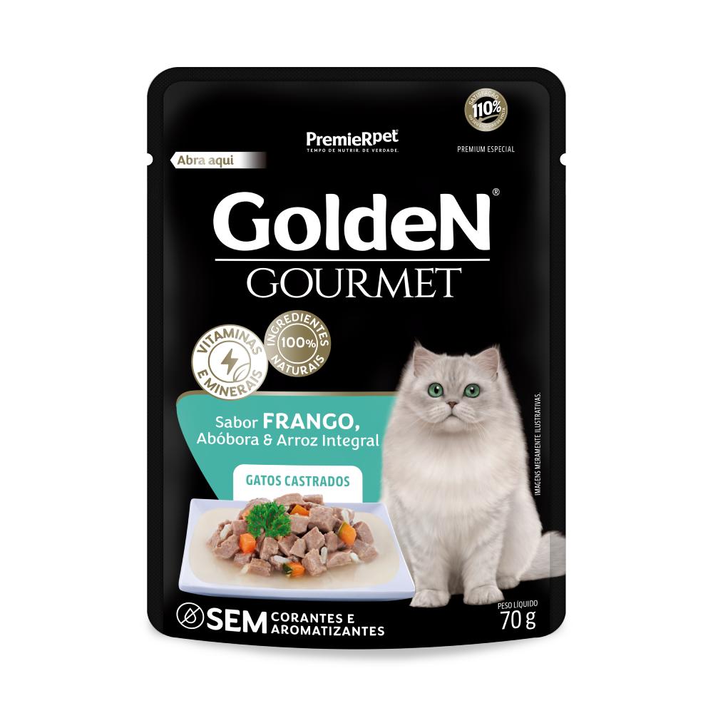 Ração Úmida Premier Pet Golden Gourmet Frango Para Gatos Castrados - 70 G