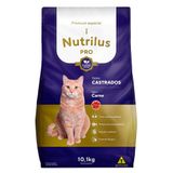 Ração Seca Nutrilus Pro Carne Para Gatos Adultos Castrados - 10,1 Kg