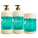 Kit Shampoo + Condicionador + Máscara Bio Extratus Cachos E Crespos