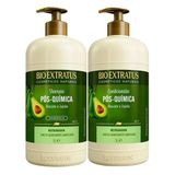 Kit Shampoo E Condicionador Bio Extratus Pós Química Abacate 1l