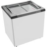 Freezer Horizontal Metalfrio Nf20s Tampa De Vidro Para Sorvetes E Congelados 180 Litros