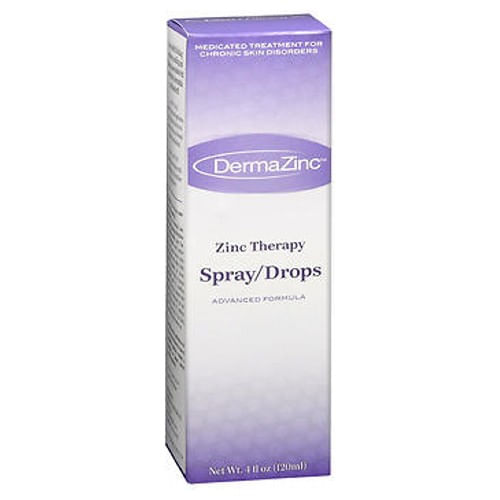 Dermazinc Zinc Therapy Spray Drops Para Psoríase 4 Oz Da Dermazinc (pacote Com 2)