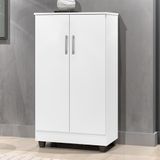 Armário Multiuso Organizador Lavanderia 2 Portas 1,18m Smart Branco J&amp;a