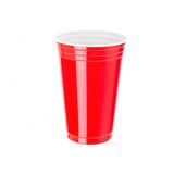 Copo Descartável Copobras Vermelho com Branco 300 Ml com 25 Unidades