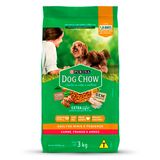 Ração para Cães Adultos Raças Minis e Pequenas Dog Chow Purina Sabor Carne,Frango e Arroz 3Kg