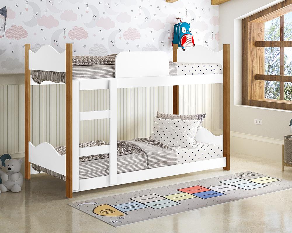 Beliche Quarto Infantil Encanto Branco/grenat