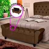 Recamier Banco Bau Quarto Lisboa 130 Cm Marrom