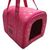 Bolsa De Transporte Fábrica Pet Fechada Love Rosa - Rosa