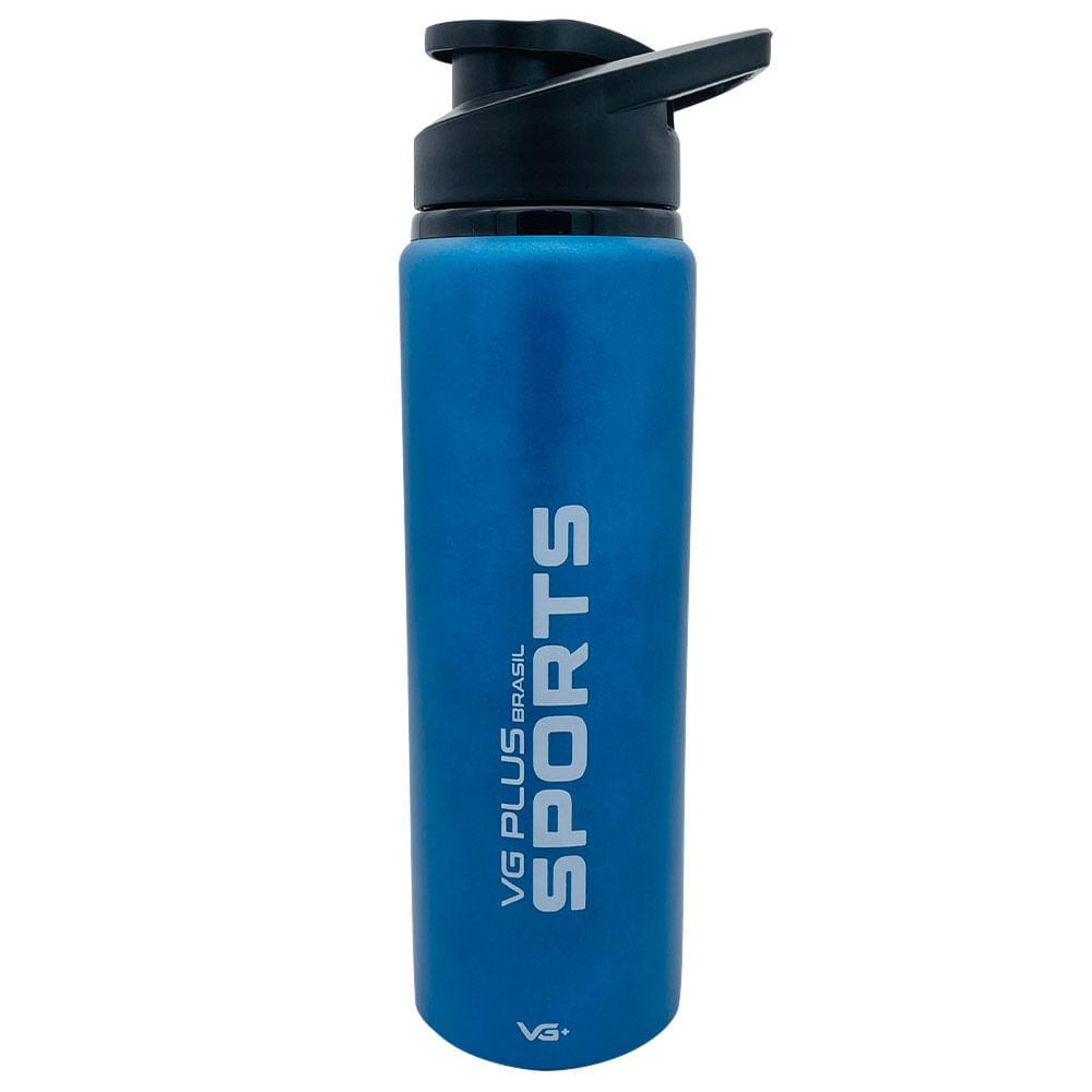 Garrafinha Squeeze Alumínio Brilhante Com Trava 750ml Academia Vg+
