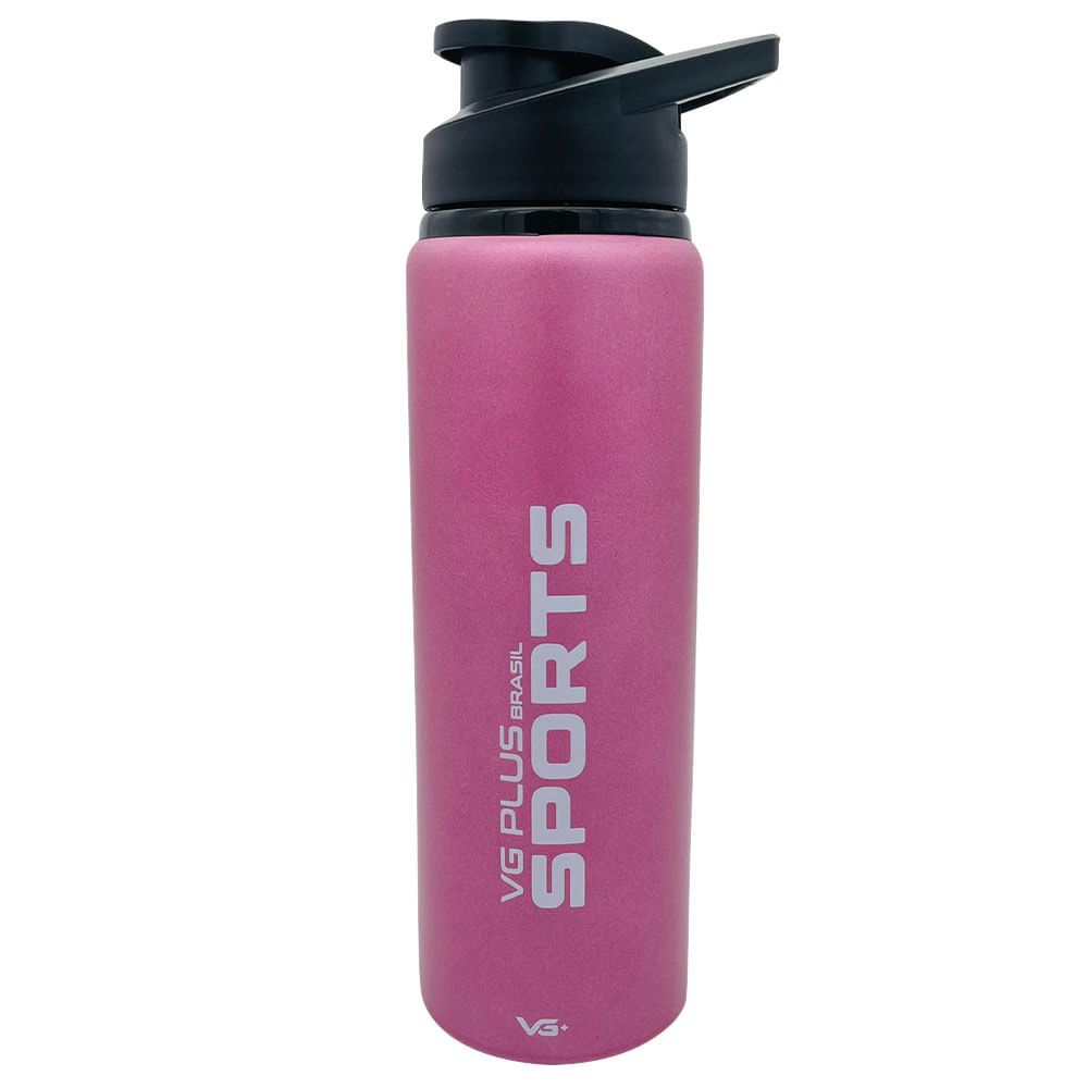 Garrafinha Squeeze Alumínio Brilhante Com Trava 750ml Academia Vg+