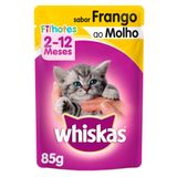 Kit Ração Úmida Whiskas Sachê Frango Ao Molho Para Gatos Filhotes - 40 Unidades