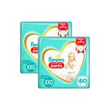 Kit 120 Fraldas Pampers Premium Care Pants Top Tamanho XXG