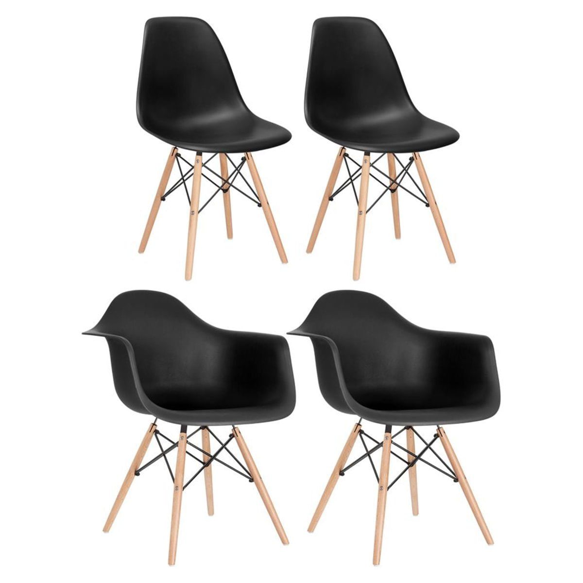 MV25772522_Conjunto-2-x-cadeiras-Eames-DAW-com-bracos---2-cadeiras-Eiffel-DSW---Preto_1_Zoom