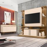 Conjunto Sala Home York Led Tv 55 Pol. Buffet Opala Cinamomo/off White - Ripa