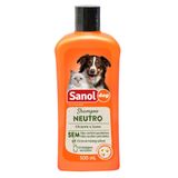 Shampoo Sanol Dog Neutro Para Cães E Gatos - 500 Ml