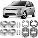 Kit Pistão Anel 0.50 Fiesta 2000 A 2006 Gasolina Metal Leve