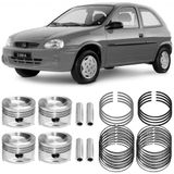 Kit Pistão Anel 0.50 Corsa 1.0 96 A 2002 Gasolina Metal Leve