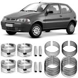 Kit Pistão Anéis 0.40 Fiat Palio 1.0 2001 A 2003 Metal Leve