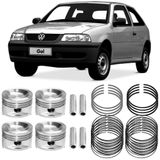 Kit Pistão Anel Std Gol G3 1.0 99 A 2001 Gasolina Metal Leve