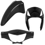 Kit Carenagem Biz 125 2006 A 2010 Pro Tork Preto 3 Peças