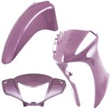 Kit Carenagem Biz 125 2011 Protork Rosa Ágata Metálico 3 Pçs