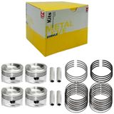 Kit Pistão Anel 0.50 Monza 1.8 86 A 96 Gasolina Metal Leve
