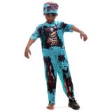 Fantasia Médico Zumbi Infantil Com Bandana - Halloween  Gg