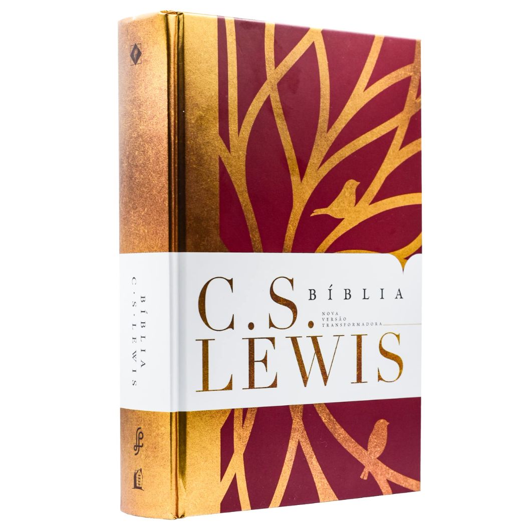 Bíblia C.s Lewis Vinho Com Dourado Thomas Nelson