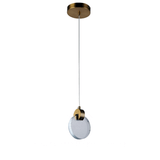 Lustre Pendente Disco Cristal Led Redondo Ouro Gold Bivolt Luz Quente