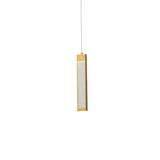 Lustre Pendente Barra Cristal Led Ouro Gold Bivolt Luz Quente