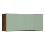 Maleiro Ponte Casal 4 Portas 165 Cm Dourado C/ Verde