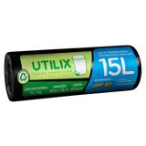 Saco de Lixo Utilix Preto com 60 Unidades de 15 Litros