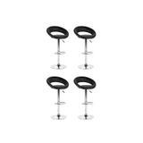 Kit 4 Banquetas Estofadas Lux com Regulagem a Gás Preto -  Facthus