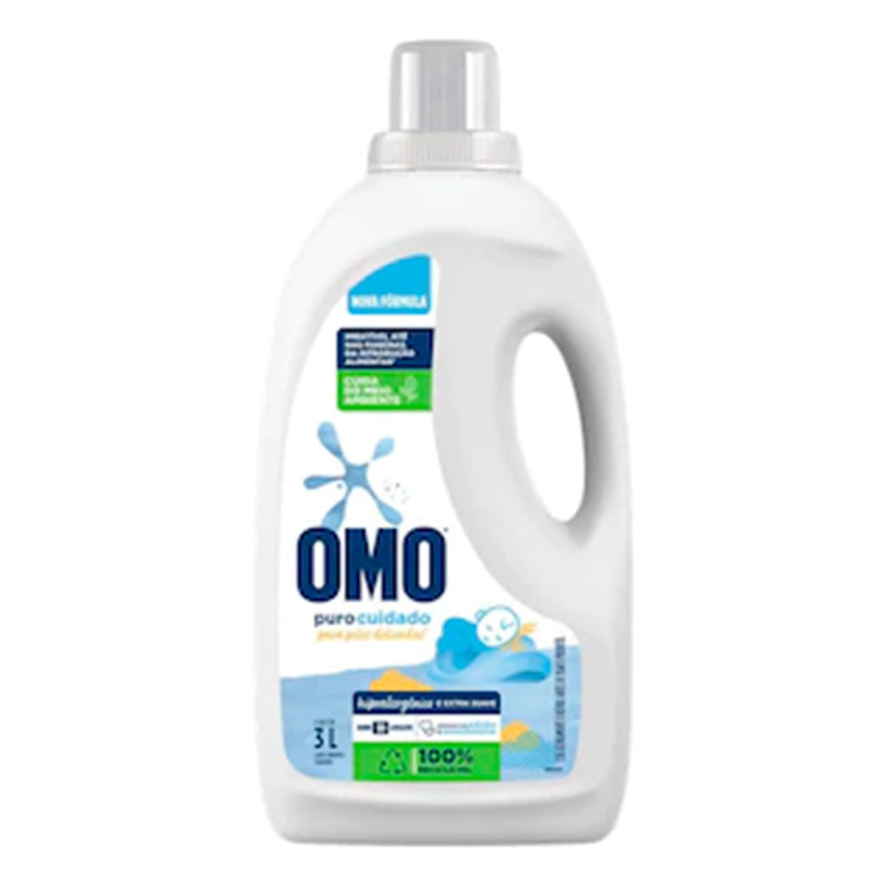 Sabão Líquido Puro Cuidado 3l Omo Menor preço em Sabão Líquido Puro Cuidado 3l Omo