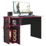 Mesa Para Computador Gamer 3875 Preto Fosco/vermelho - Qmovi